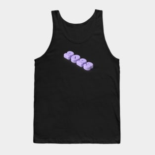 New Year 2023 3D geometric cute purple text Tank Top